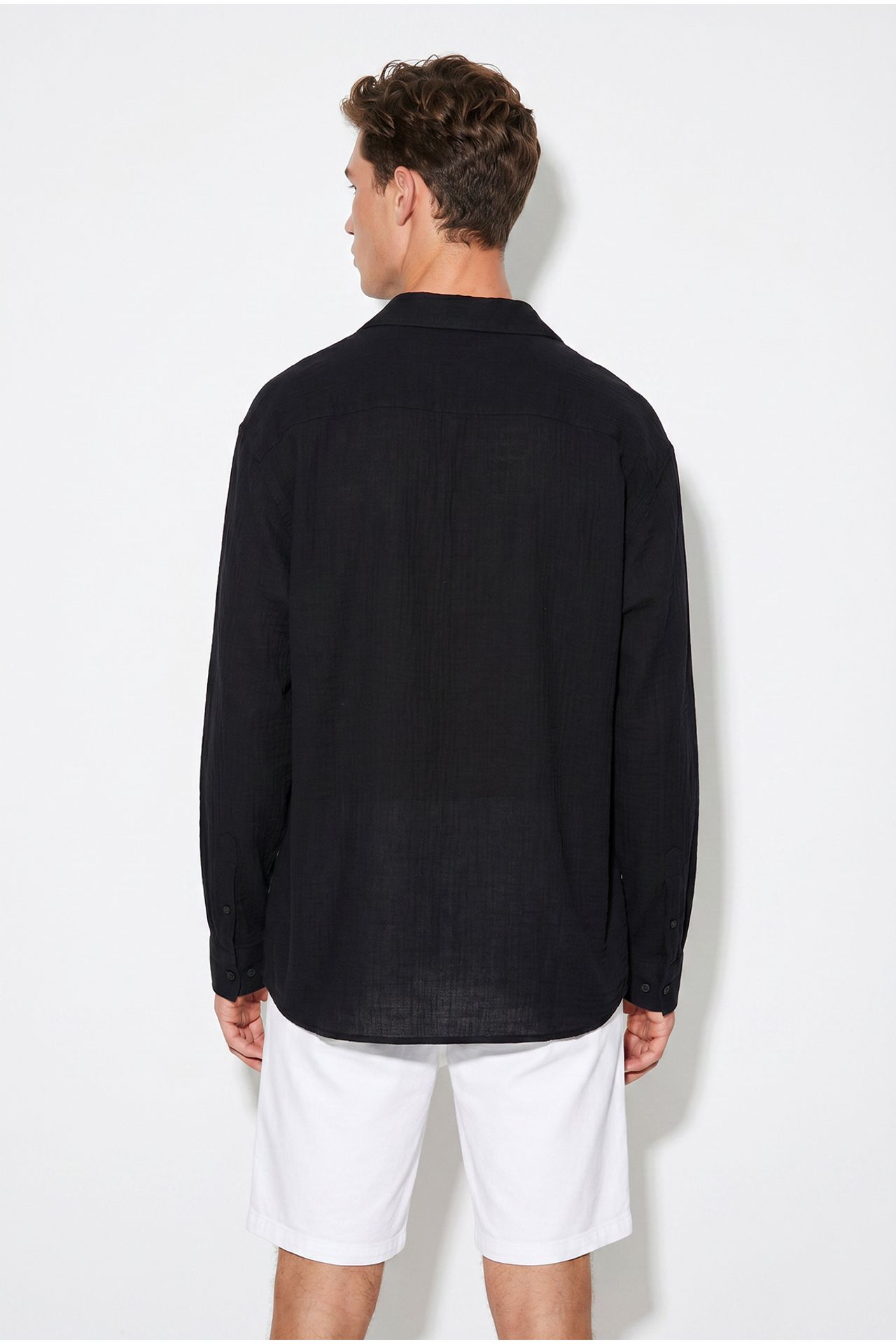 LUCCI Oversize Dokulu Düğmeli Gömlek 6