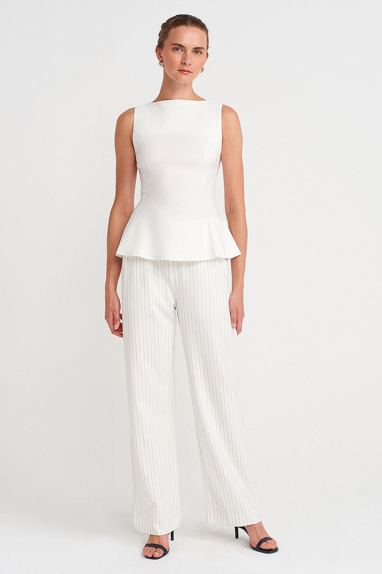 DILVIN Fitted Seamless Peplum Top 4