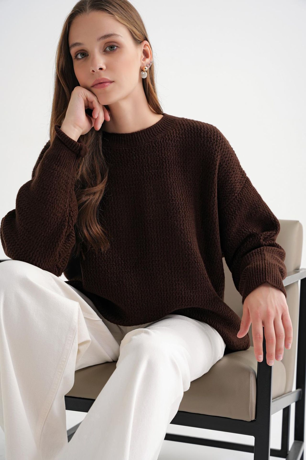 Mixray Long Sleeve Ribbed Knit Sweater 4