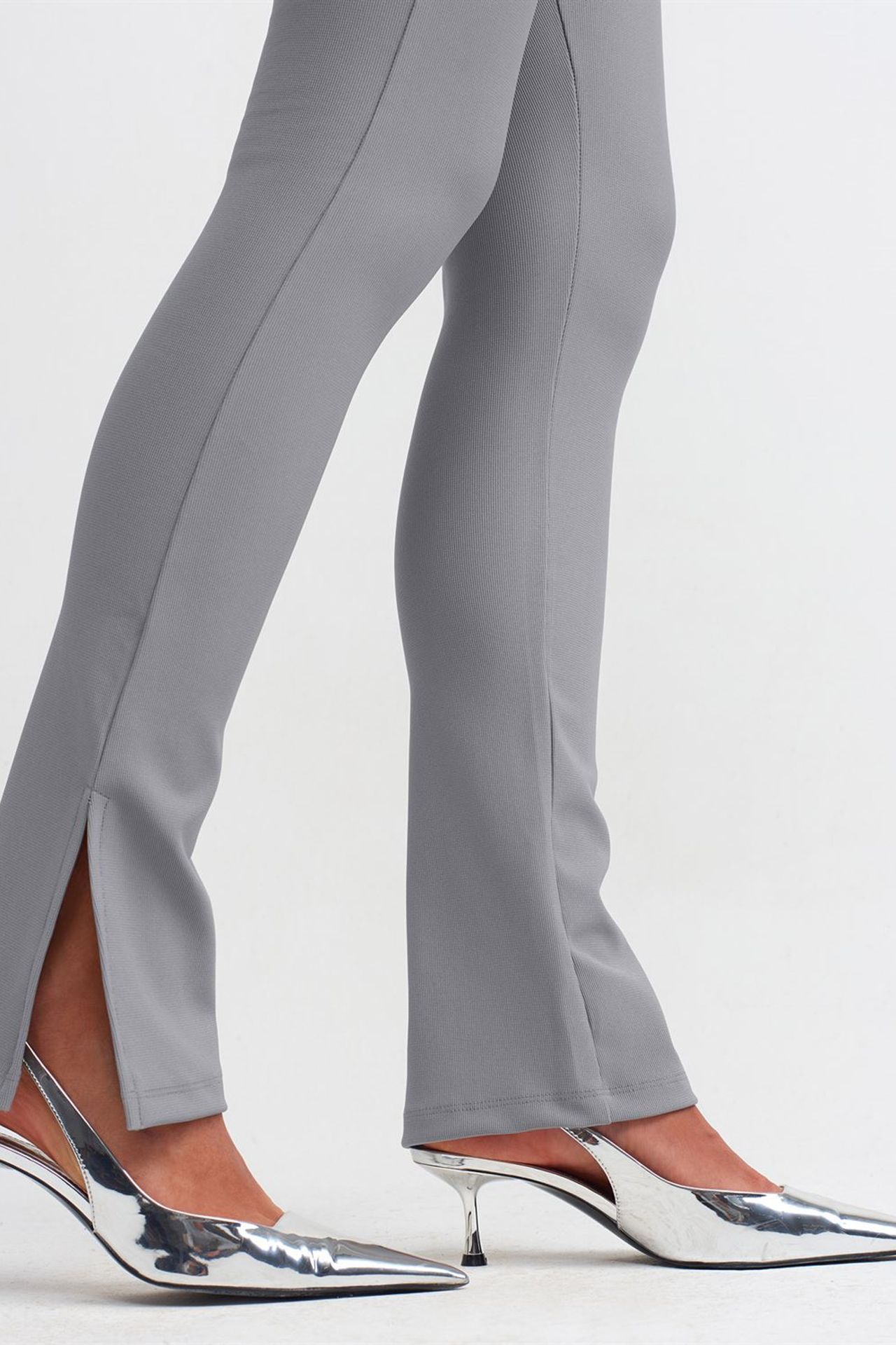 DILVIN High-waist Flare Leggings With Slit