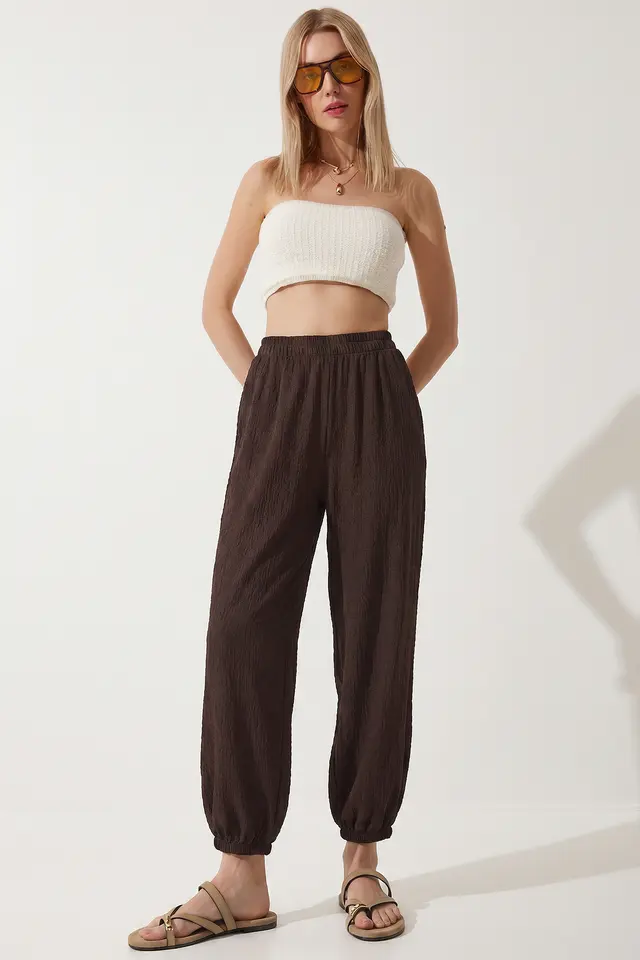 ISTANBUL Women's Ankle-length Crepe Salwar Pants