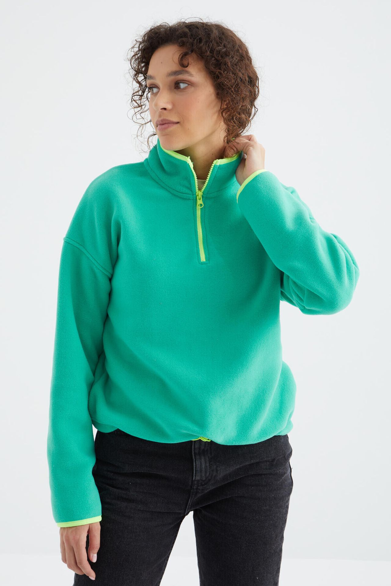 TOMMY Oversized Plush Half-zip Sweatshirt 5