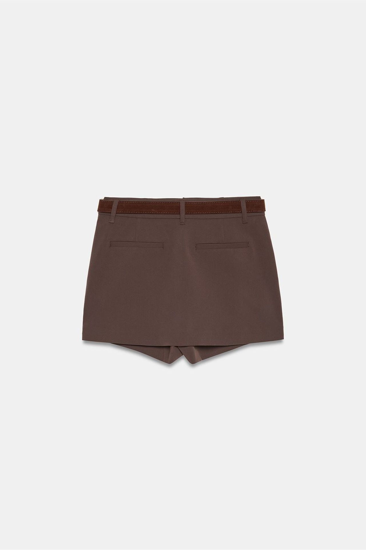 DILVIN High-Waist A-Line Mini Skirt With Belt 6