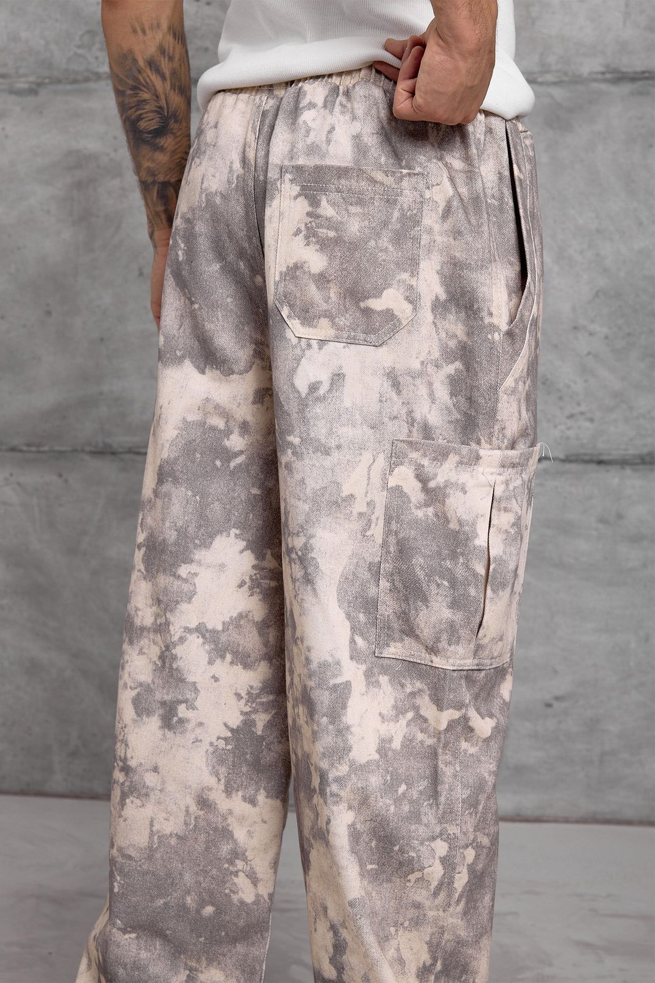 NOMARC Soyut Geniş Paça Kargo Pantolon 6