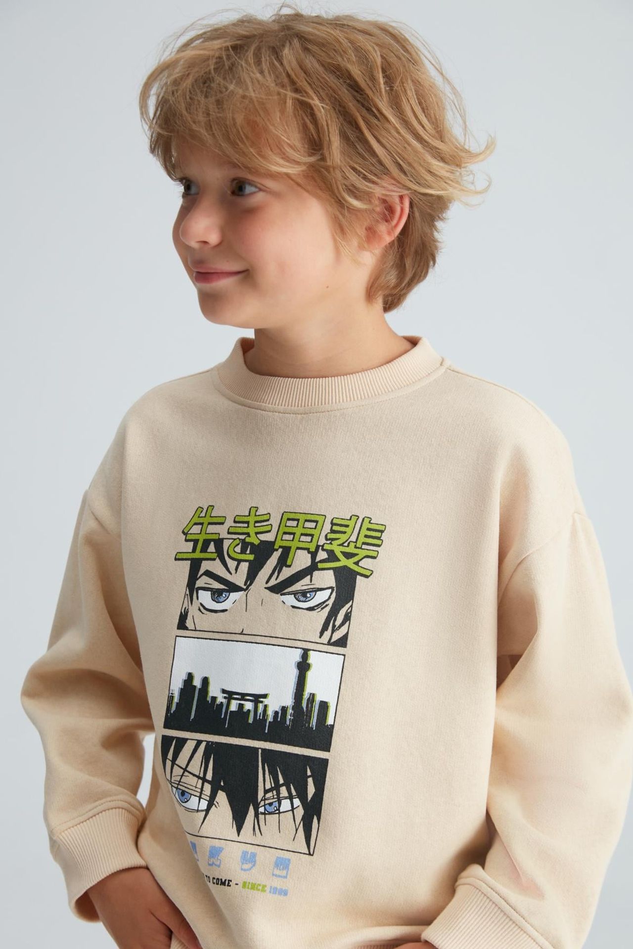 GRIMELANGE Crew Neck Text Print Sweatshirt 2