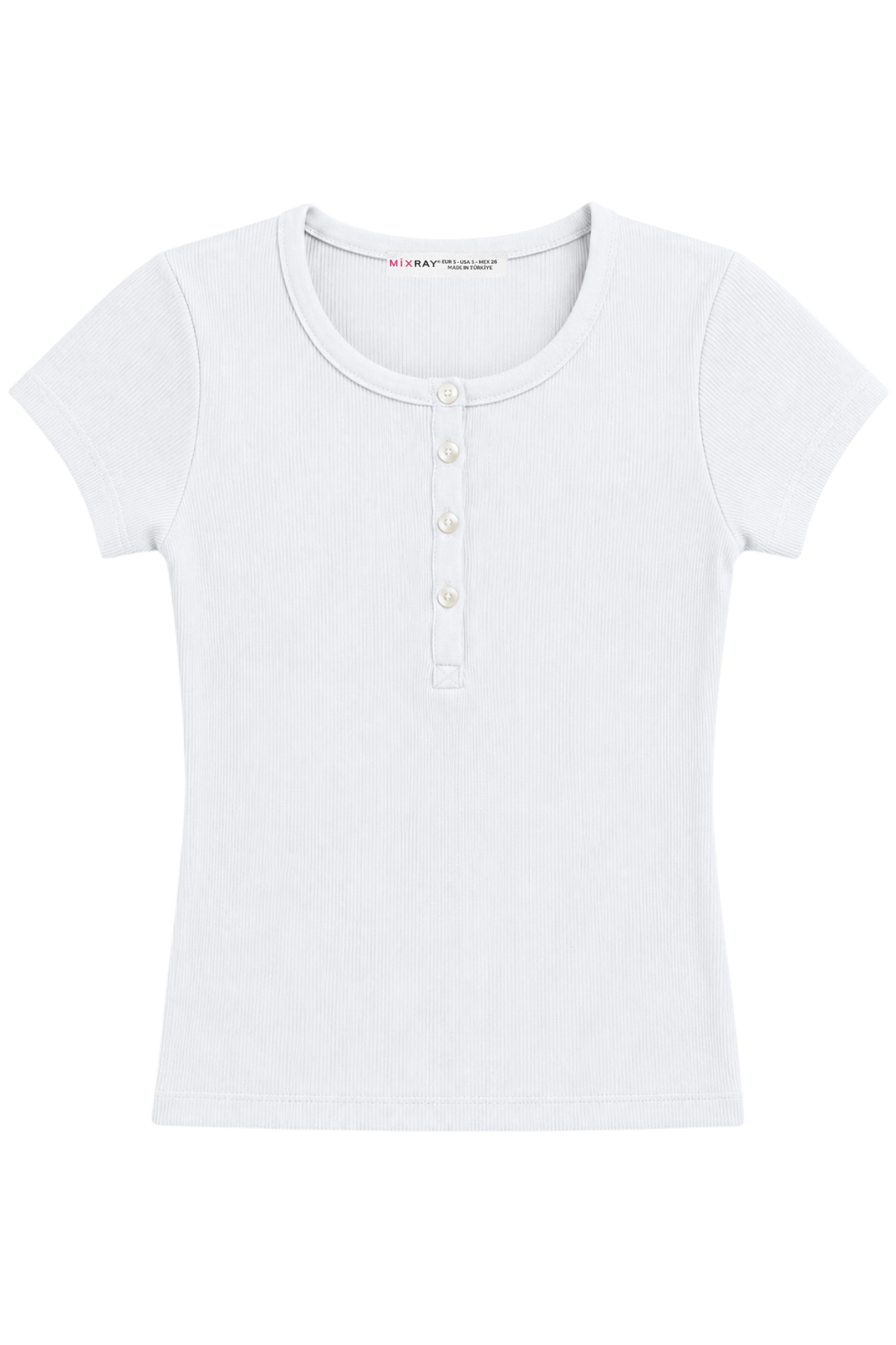 Mixray Fitted Cotton Button Tank Top 1