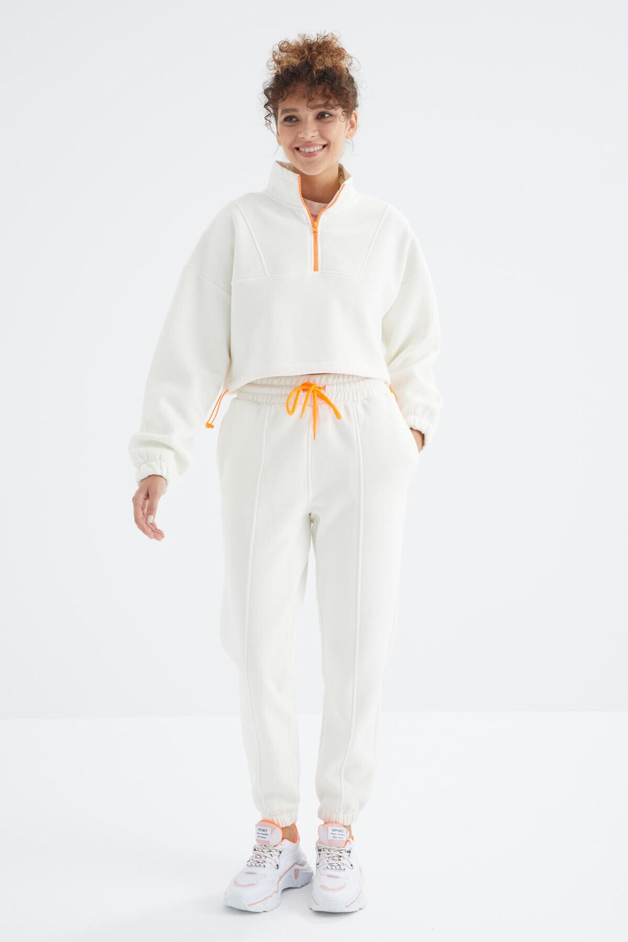 TOMMY Oversized Fleece Sweatshirt And Pants Set 1