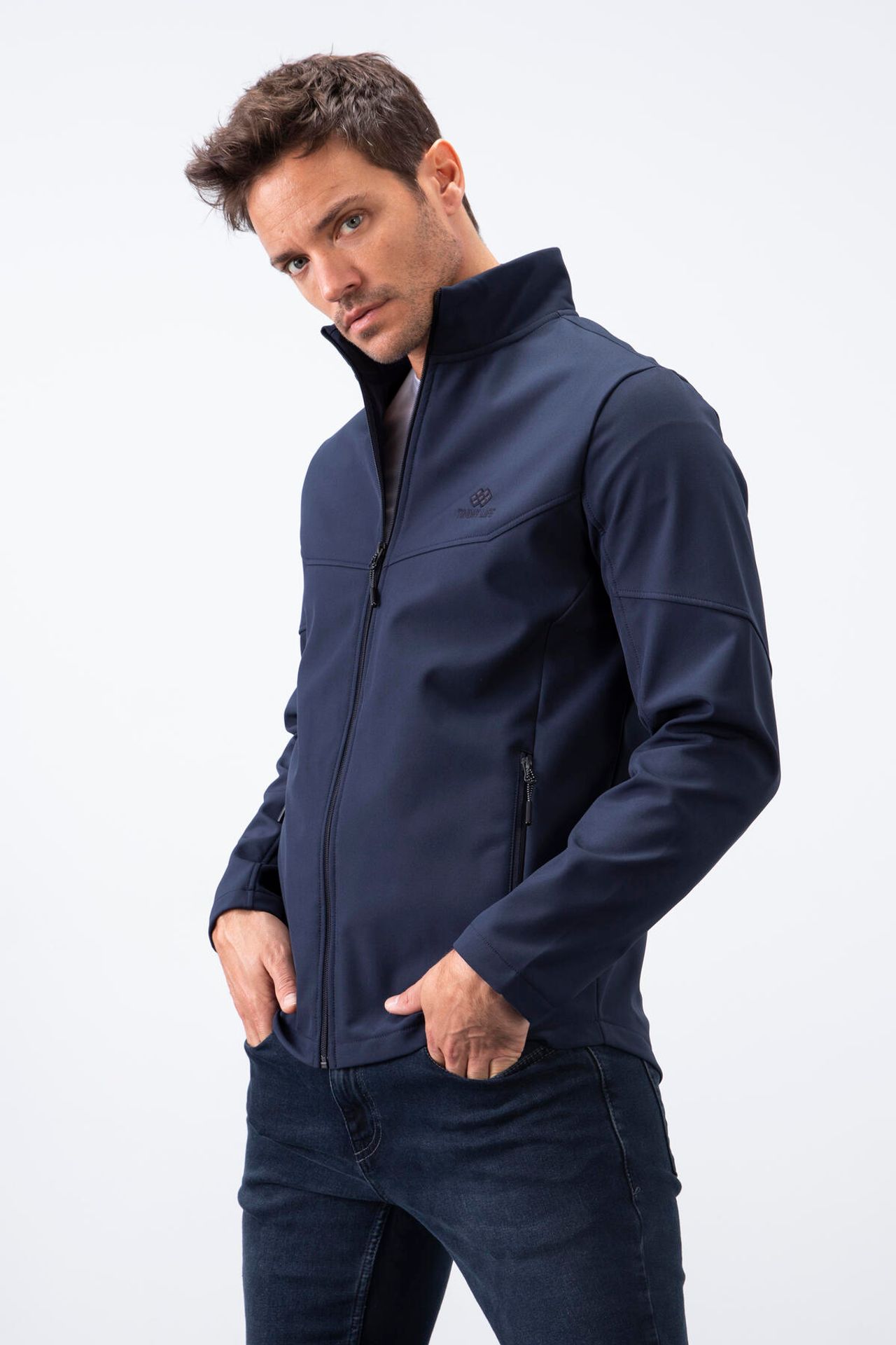 TOMMY Men's Solid Scuba Zip-Front Jacket 6