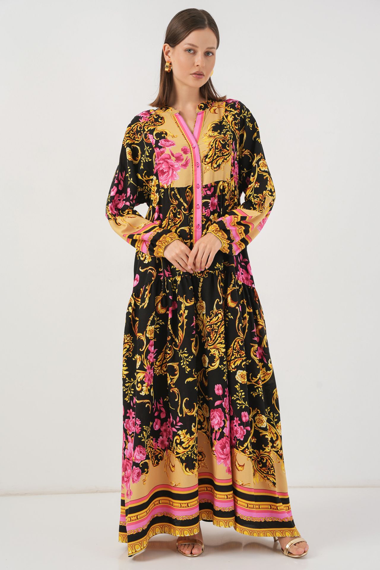 BDART Patterned V-Neck Maxi Dress 4