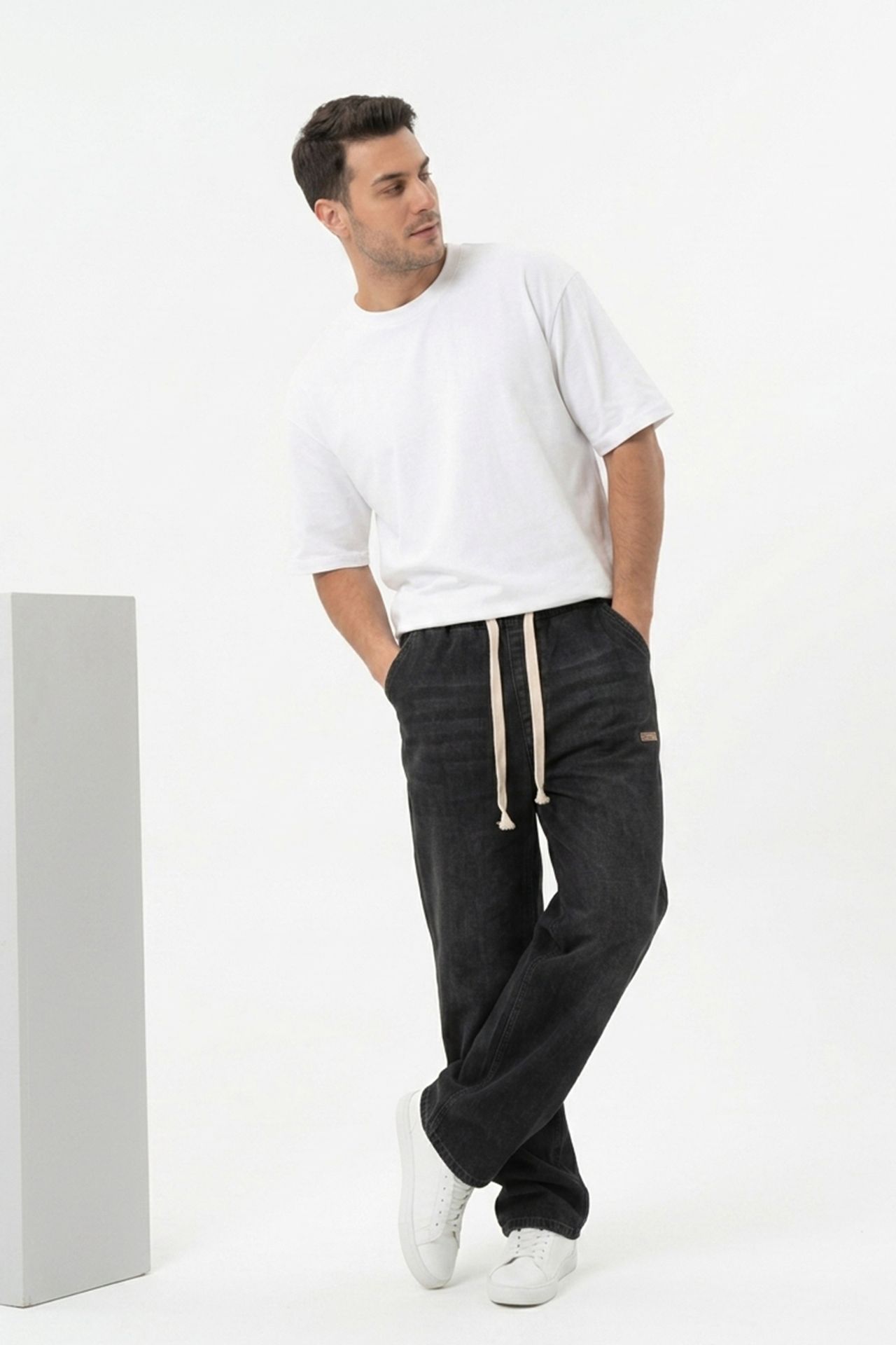 BDART Elastic Waist Denim Pants 3