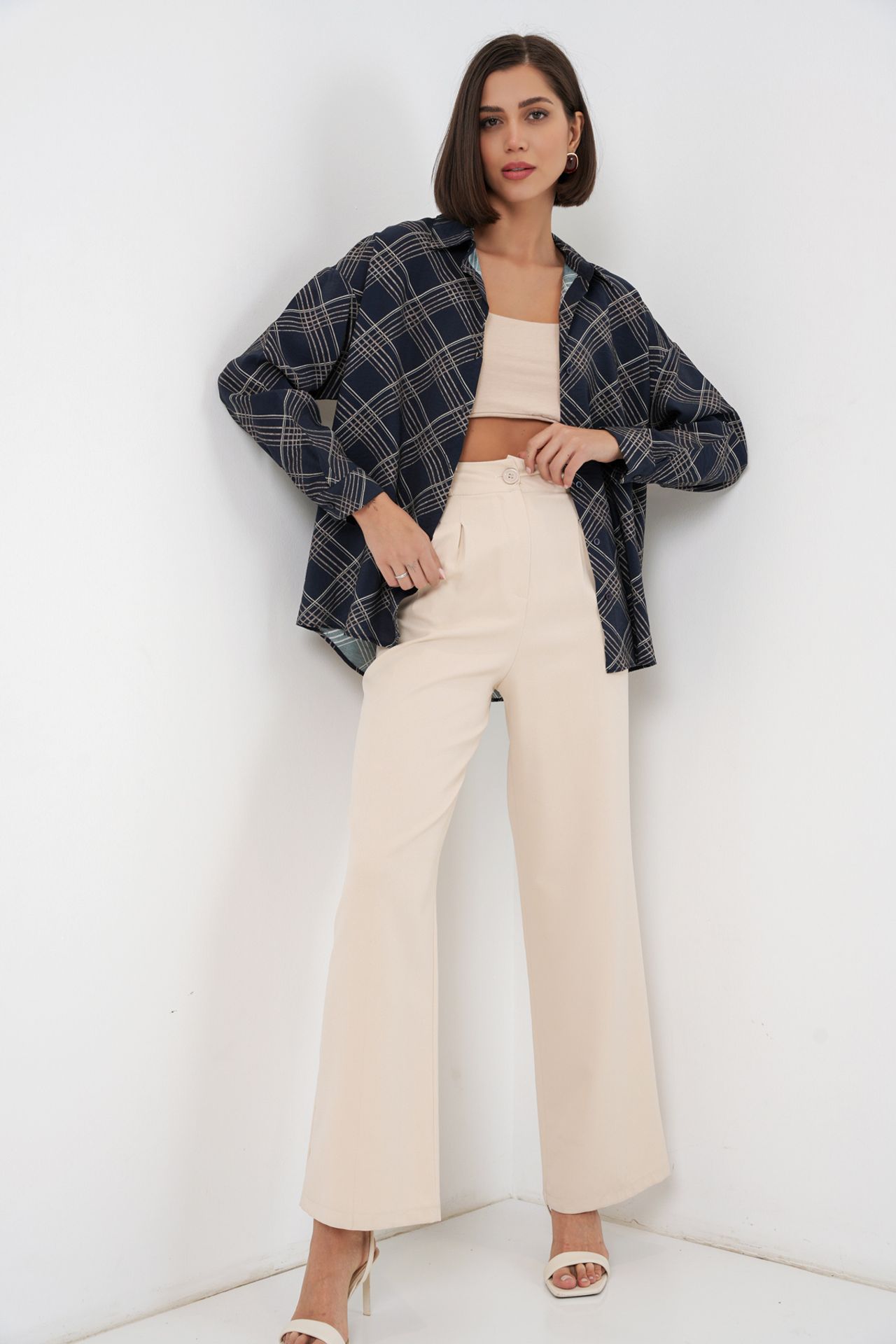 BDART Oversized Plaid Button-Up Shirt 2