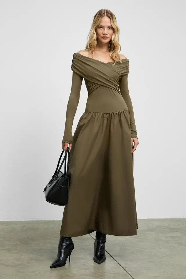 GRIMELANGE Long Flared Maxi Dress