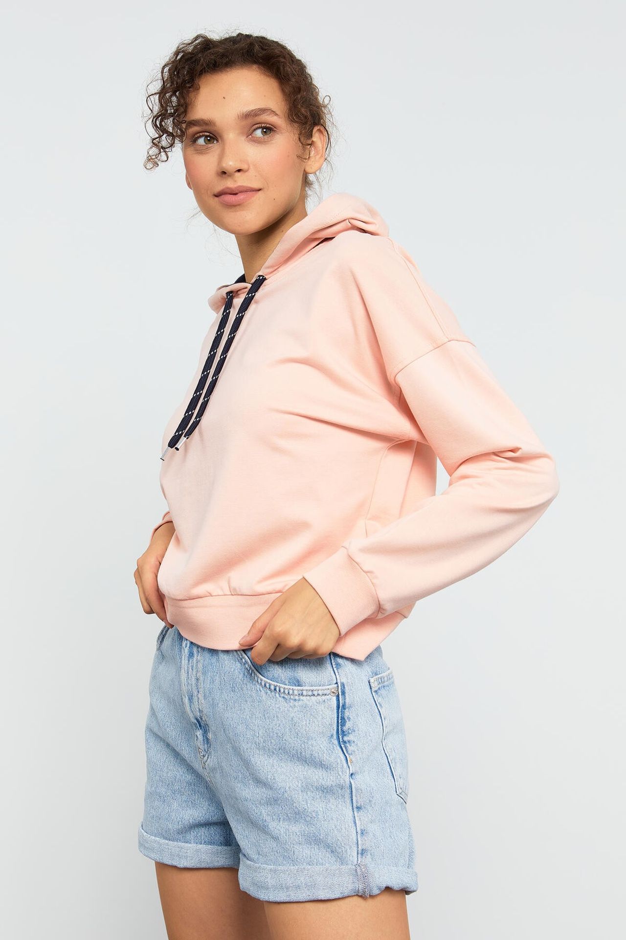 TOMMY Relaxed Hooded Sweatshirt With Tie Detail 1