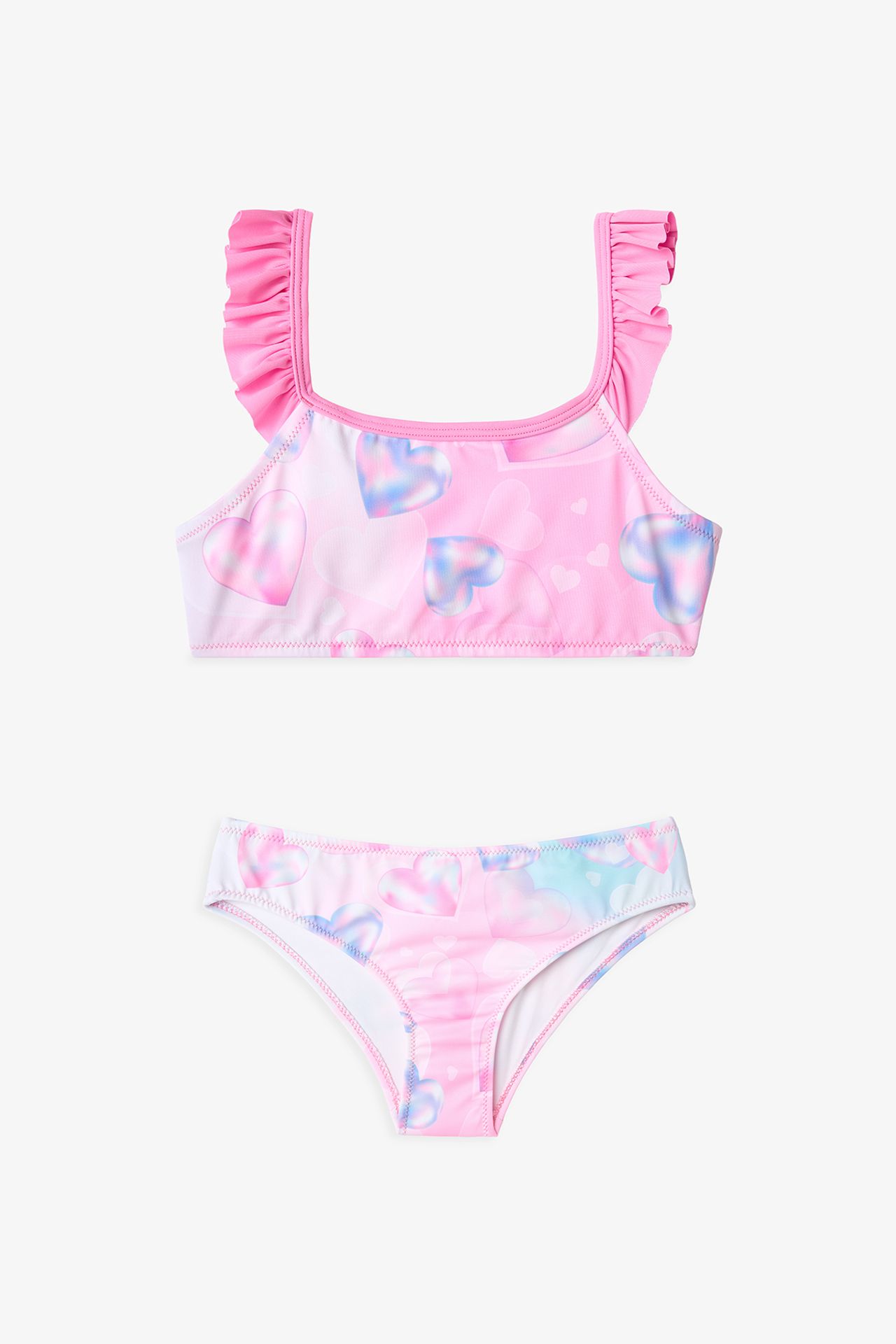PENTI Girls' Adela Halter Heart Print Bikini Set 1