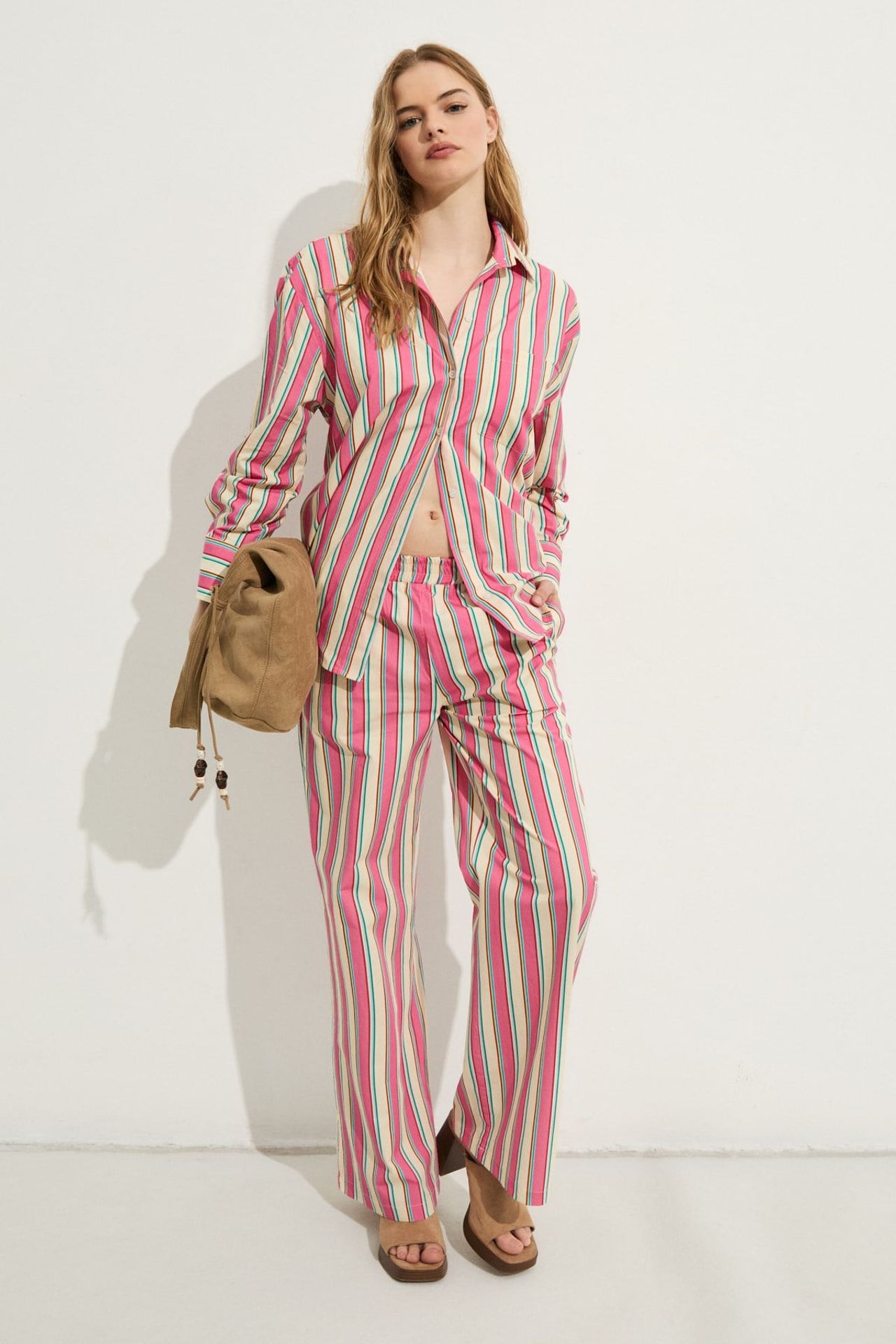 GRIMELANGE Oversized Striped Button Shirt 1