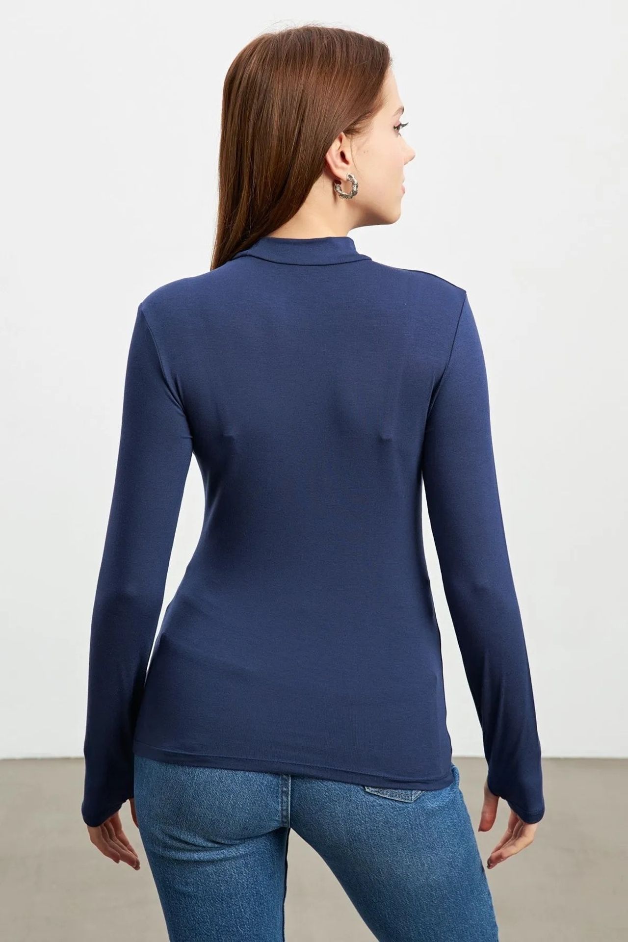 BIPANTOLON Women's 3-Pack Slim Fit Half Turtleneck Bodysuits 6