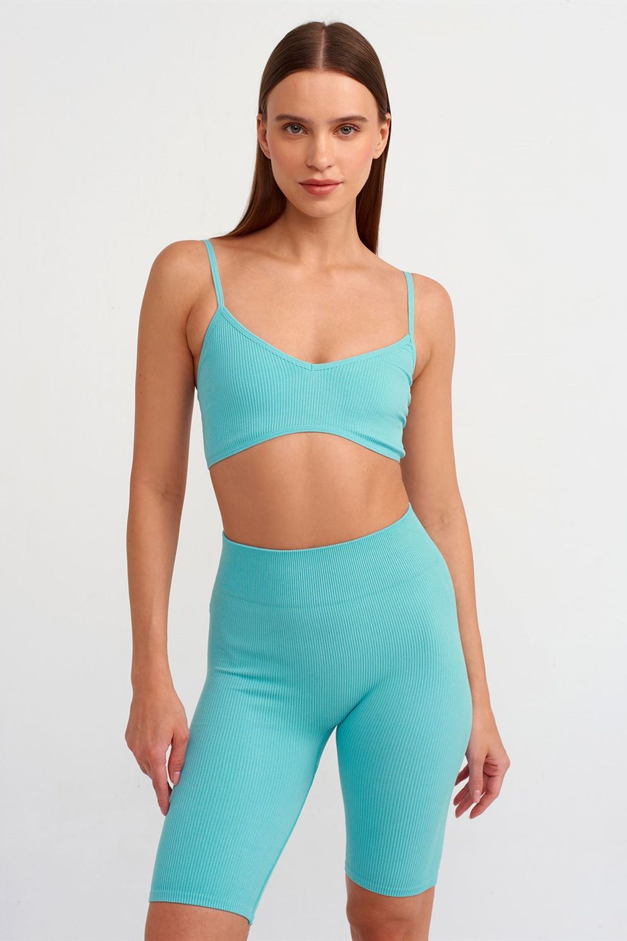 DILVIN V Yaka Kısa Ribana Bralet Üst 3