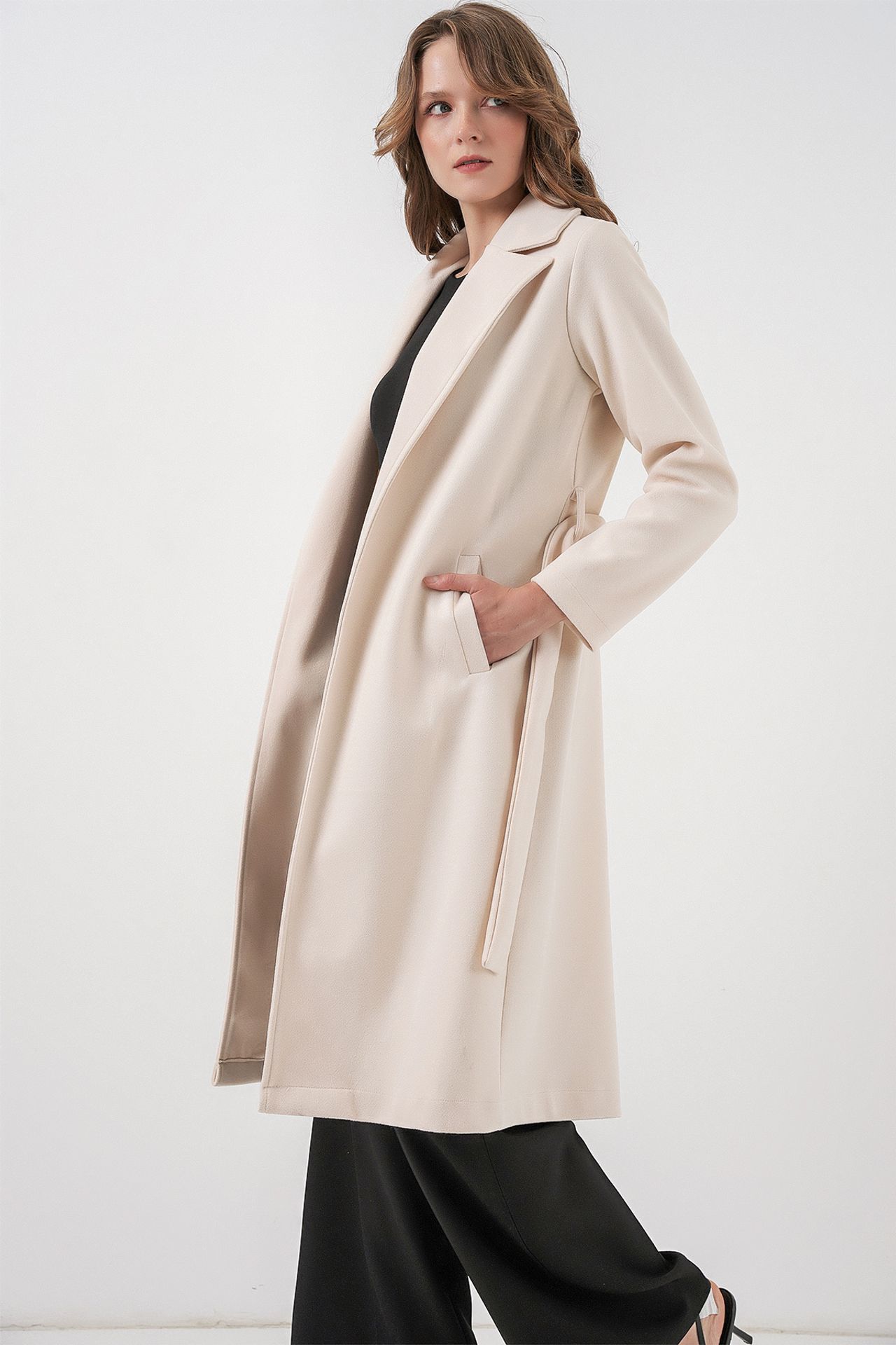 BDART Double Breasted Tie Closure Textured Coat 3