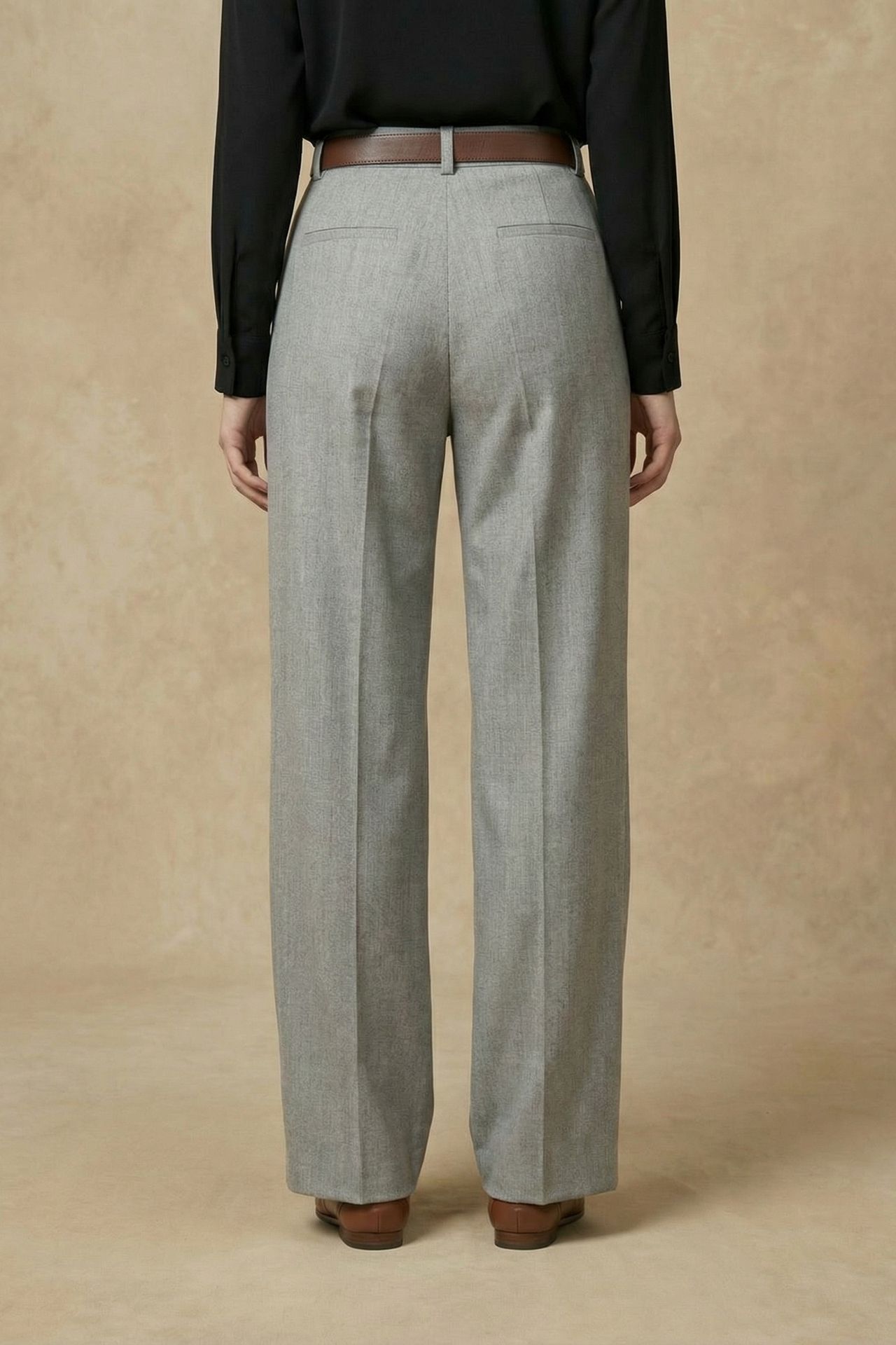 MY FASHION High Waist Pleated Wide Leg Trousers 4