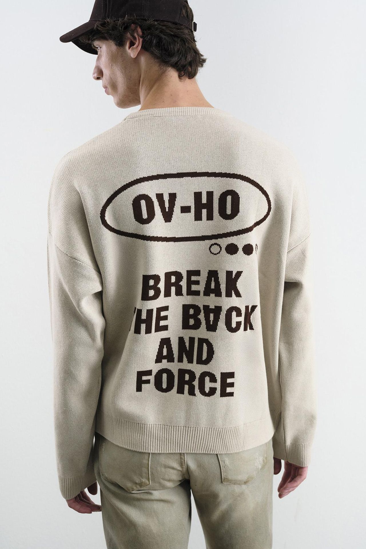 GIESTO Men's Cotton Crew Neck Text Print Sweater 1