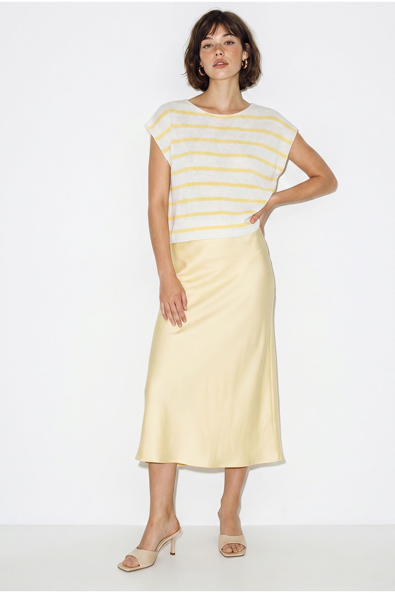 LUCCI Striped Boat Neck Knit Top 4