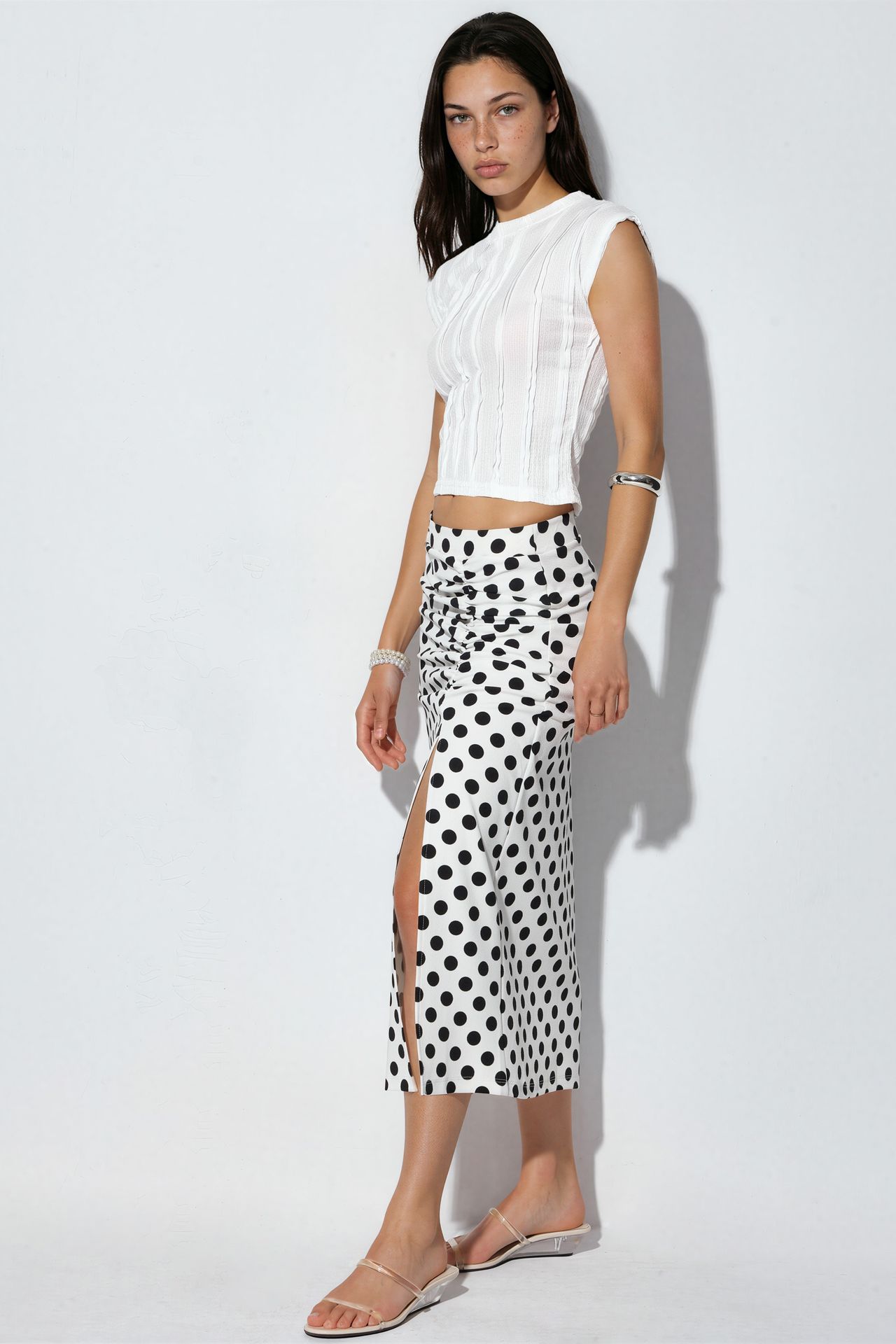 BDART High Waist Polka Dot Midi Skirt 2