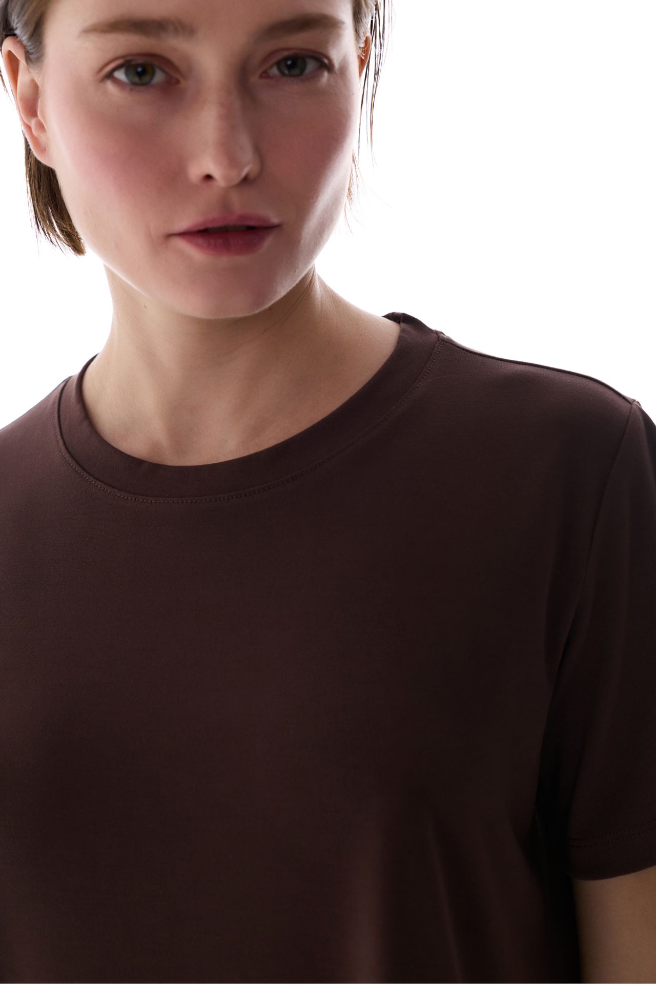 PENTI Women's Modal T-Shirt Crew Neck 5
