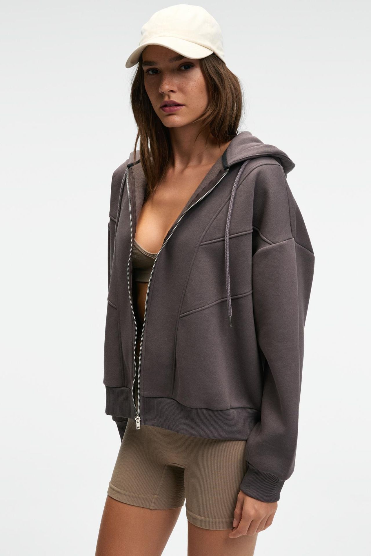 GRIMELANGE Hooded Oversized Zip Sweatshirt 4