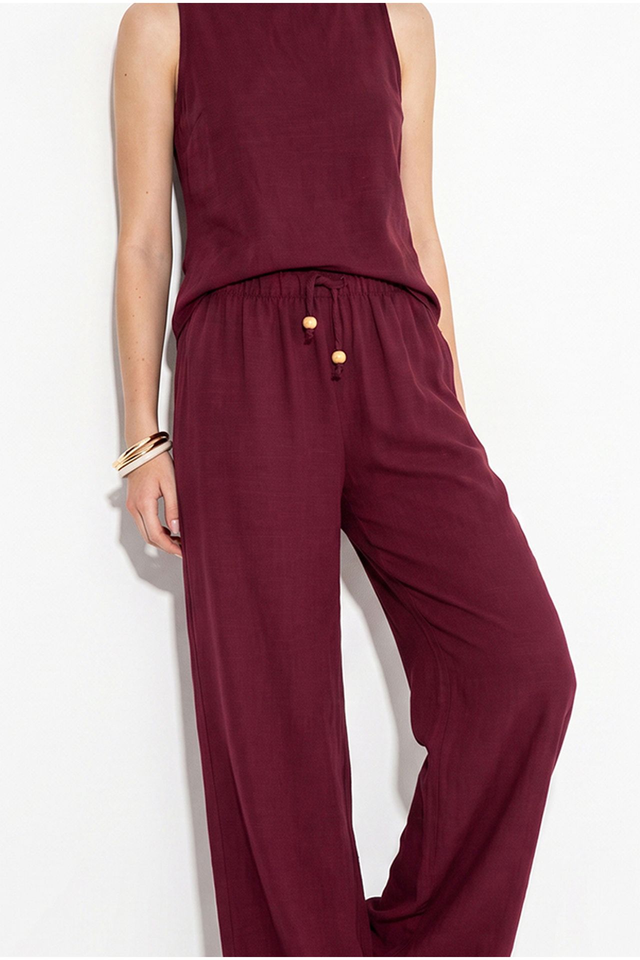 LUCCI High Waist Sleeveless Linen Blended Two-Piece Set 6