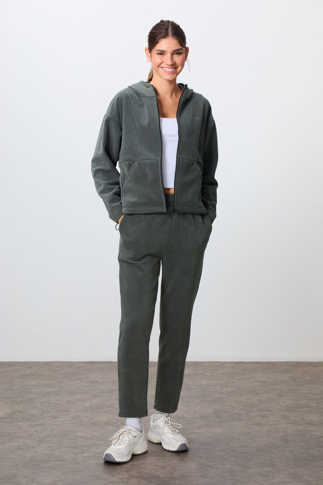 TOMMY Oversized Hooded Zipper Tracksuit Set 1