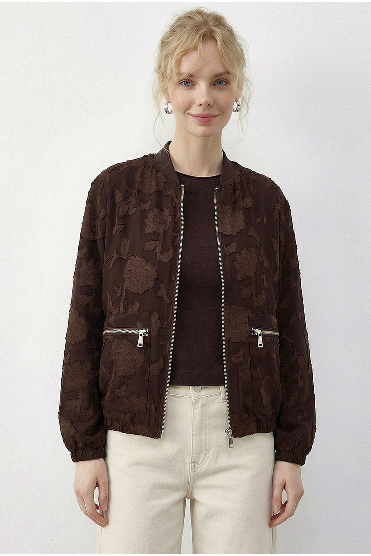 LUCCI Floral Oversized Bomber Jacket 4