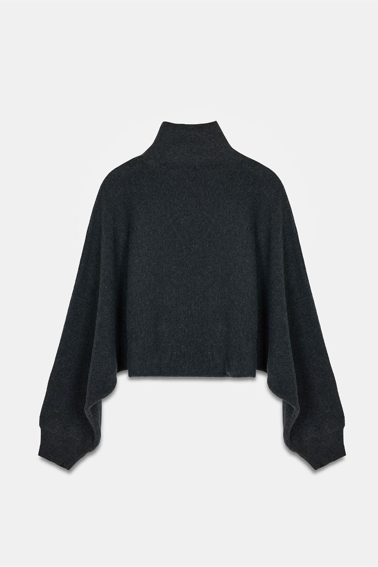 DILVIN Women's Oversized Cropped Turtleneck Sweater 6