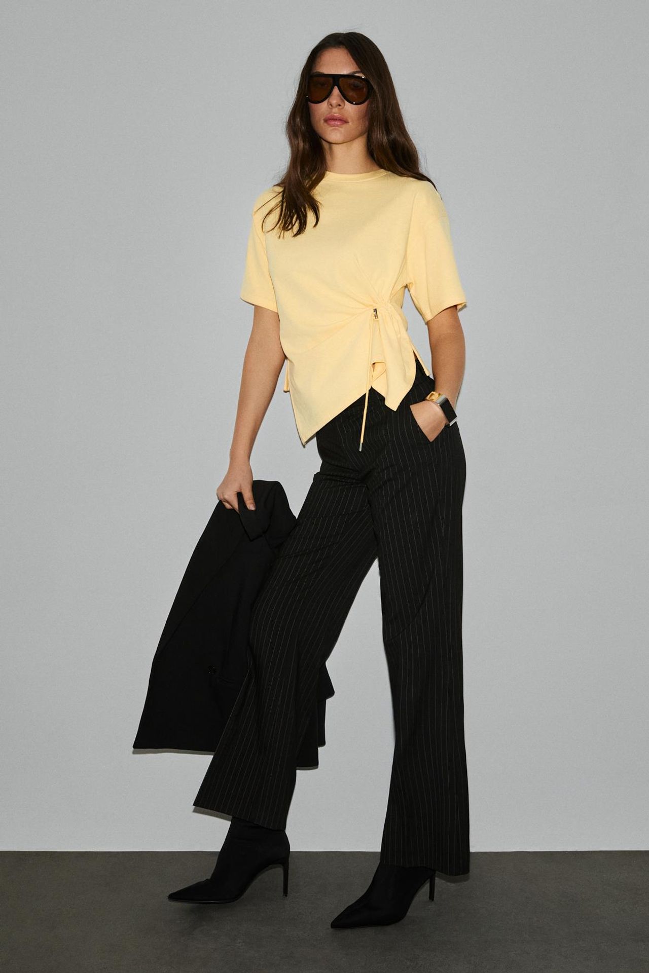 GRIMELANGE Tie-Detail Crew Neck Blouse 3