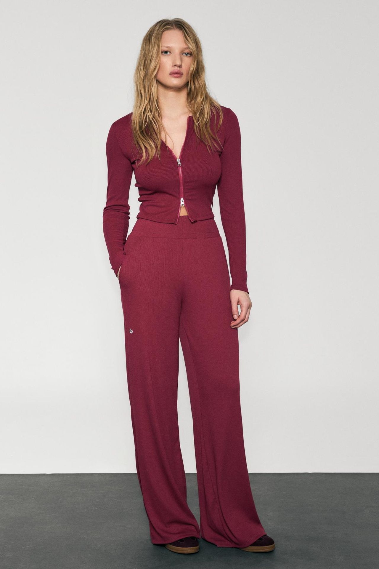 GRIMELANGE Wide Leg Elastic Waist Joggers 3