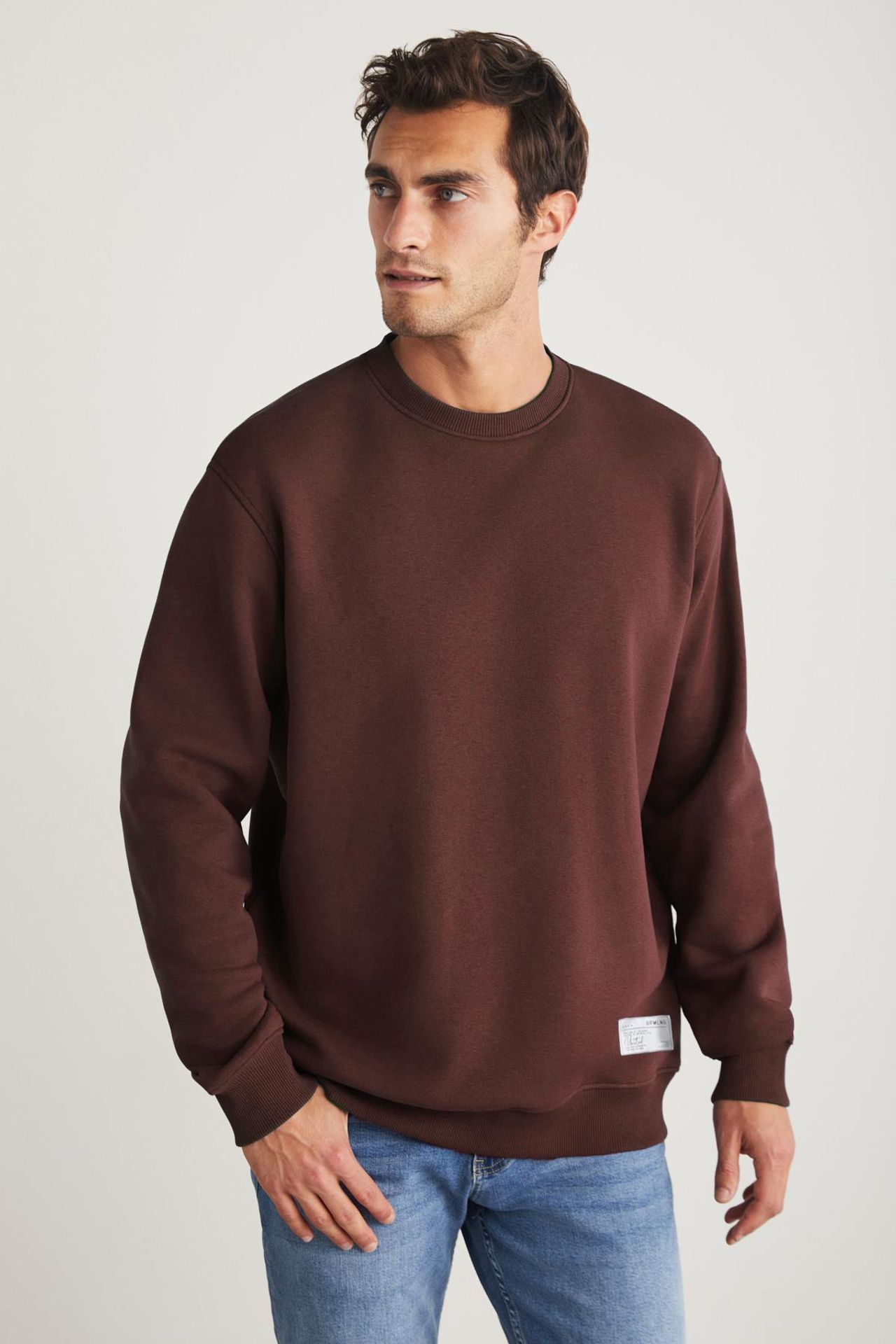 GRIMELANGE Bisiklet Yaka Nervürlü Sweatshirt 5