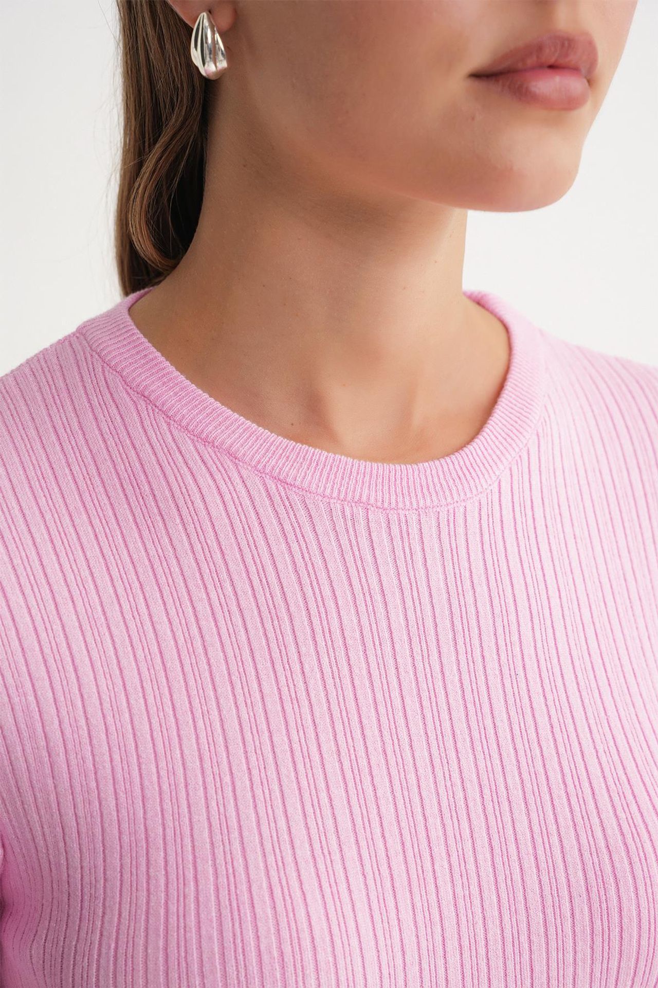 Mixray Soft Textured Ribbed Fitted Top 5