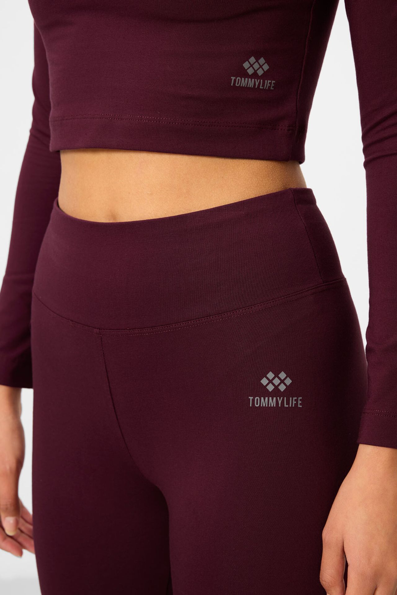 TOMMY Cotton Elastane Crop T-Shirt And Leggings Set 3