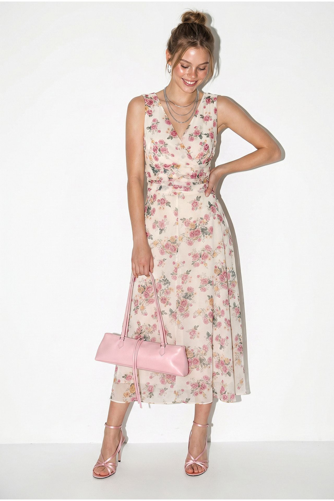 LUCCI Floral A-line Midi Dress 5