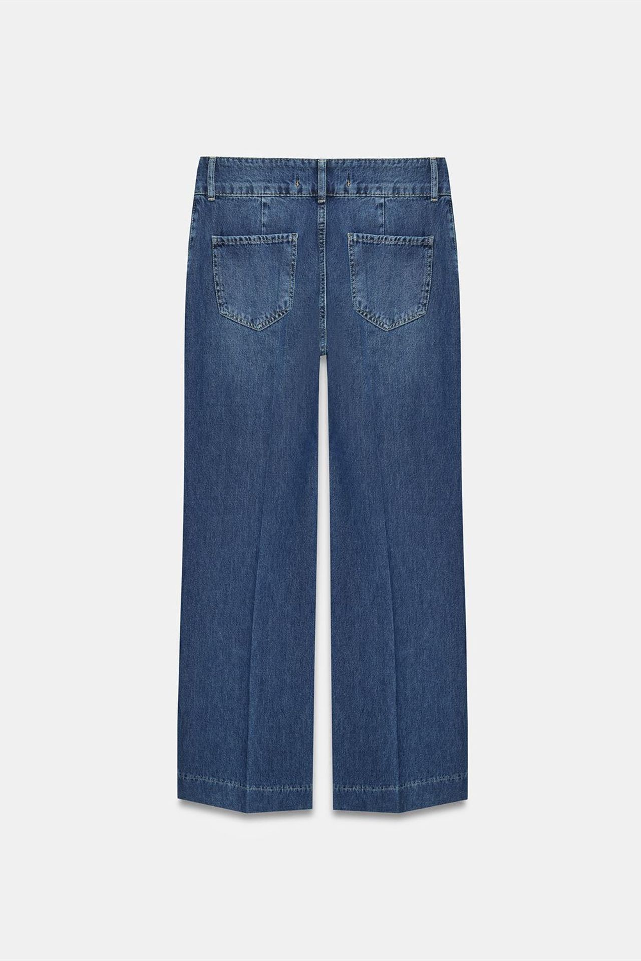 DILVIN High Waist Wide Leg Cotton Denim Jeans 6