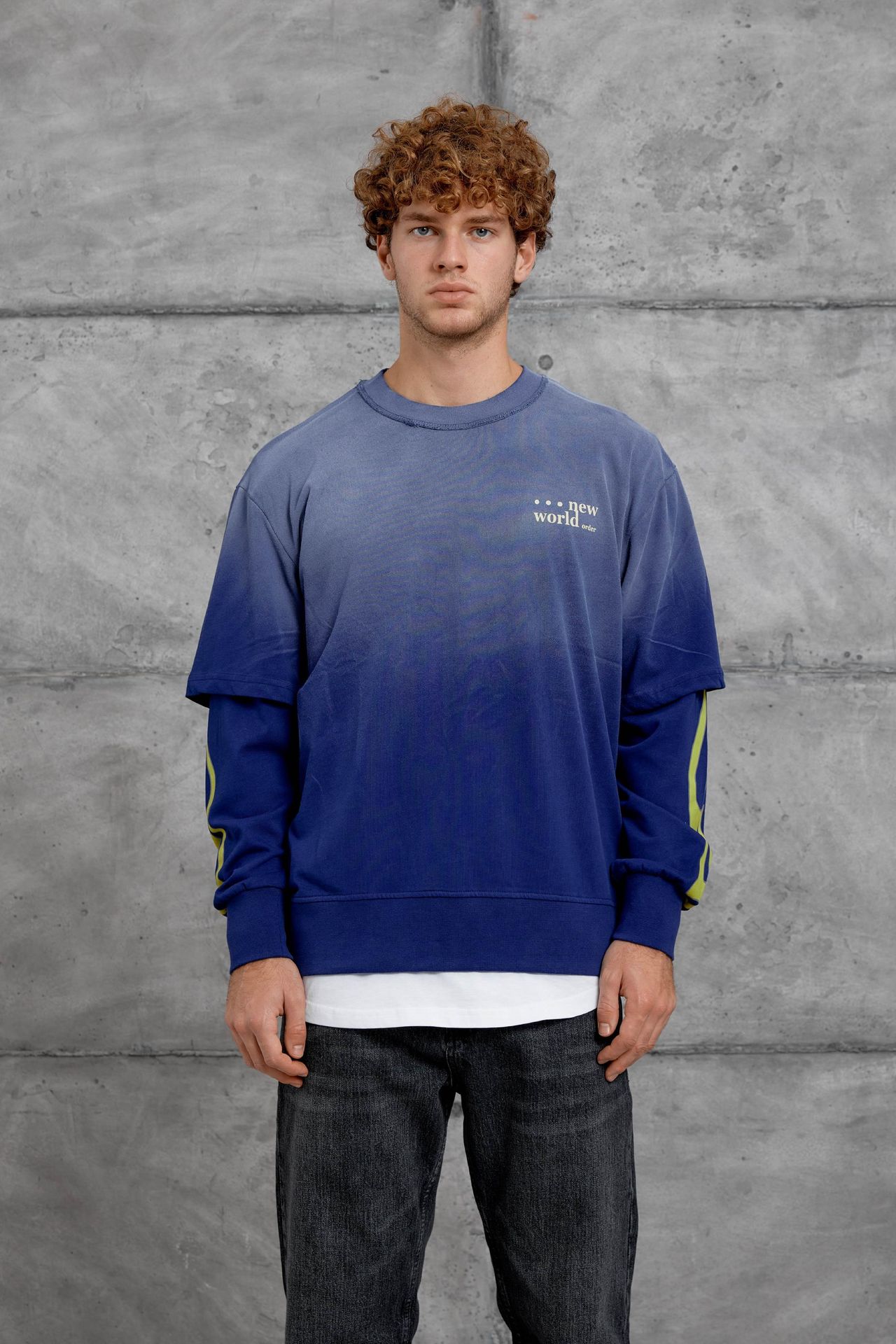 NOMARC Baskılı Geniş Kesim Bisiklet Yaka Sweatshirt 3