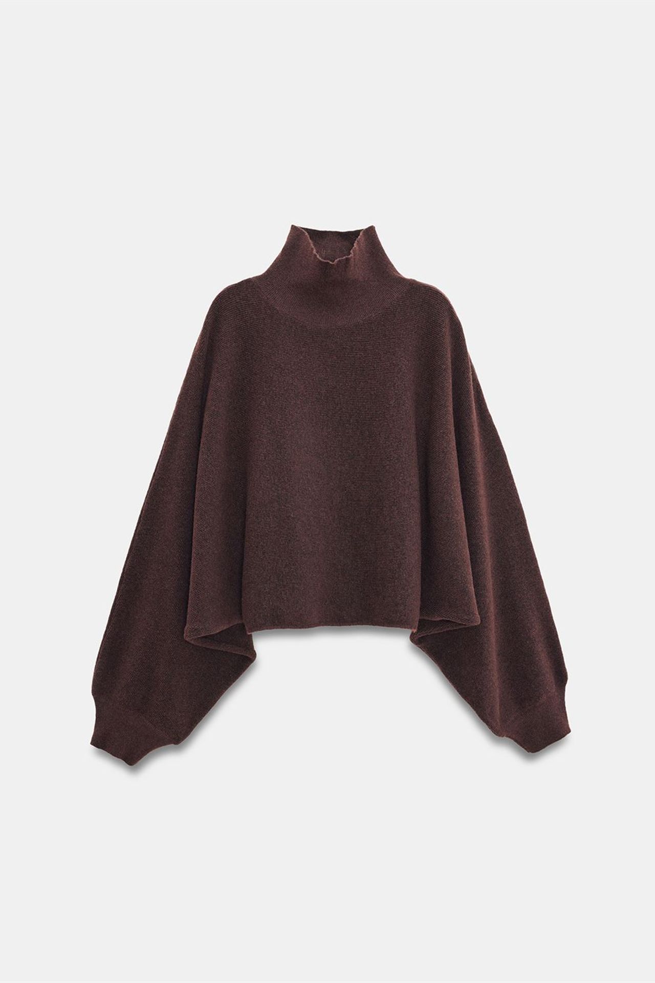 DILVIN Women's Oversized Cropped Turtleneck Sweater 6