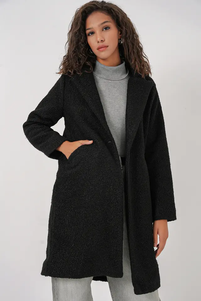 BDART Oversized Textured Long Plush Coat