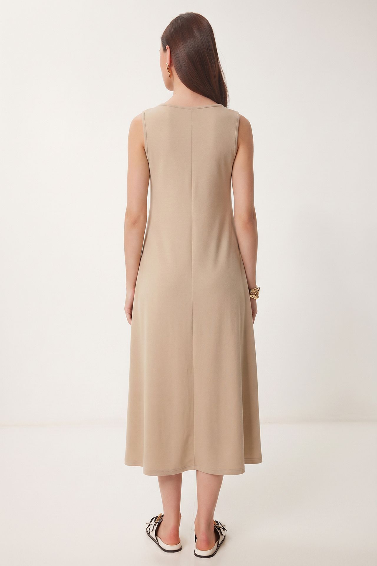 ISTANBUL A-Line Midi Dress with Pocket 6