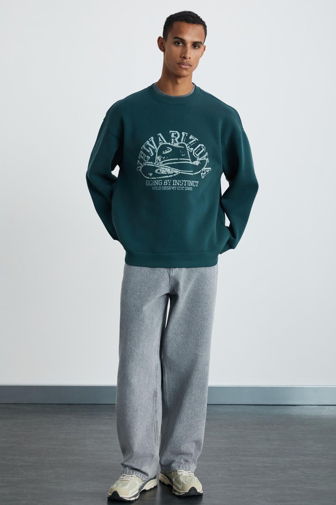 GRIMELANGE Baskılı Bisiklet Yaka Sweatshirt 5