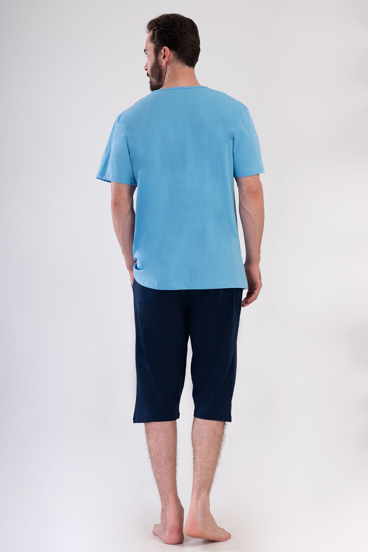 YAKE Regular Capri Pijama Alt Üst Takım 4