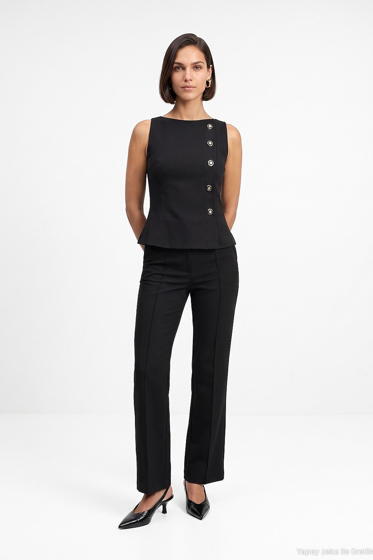 DILVIN Women's Tailored Straight-Leg Pants 2