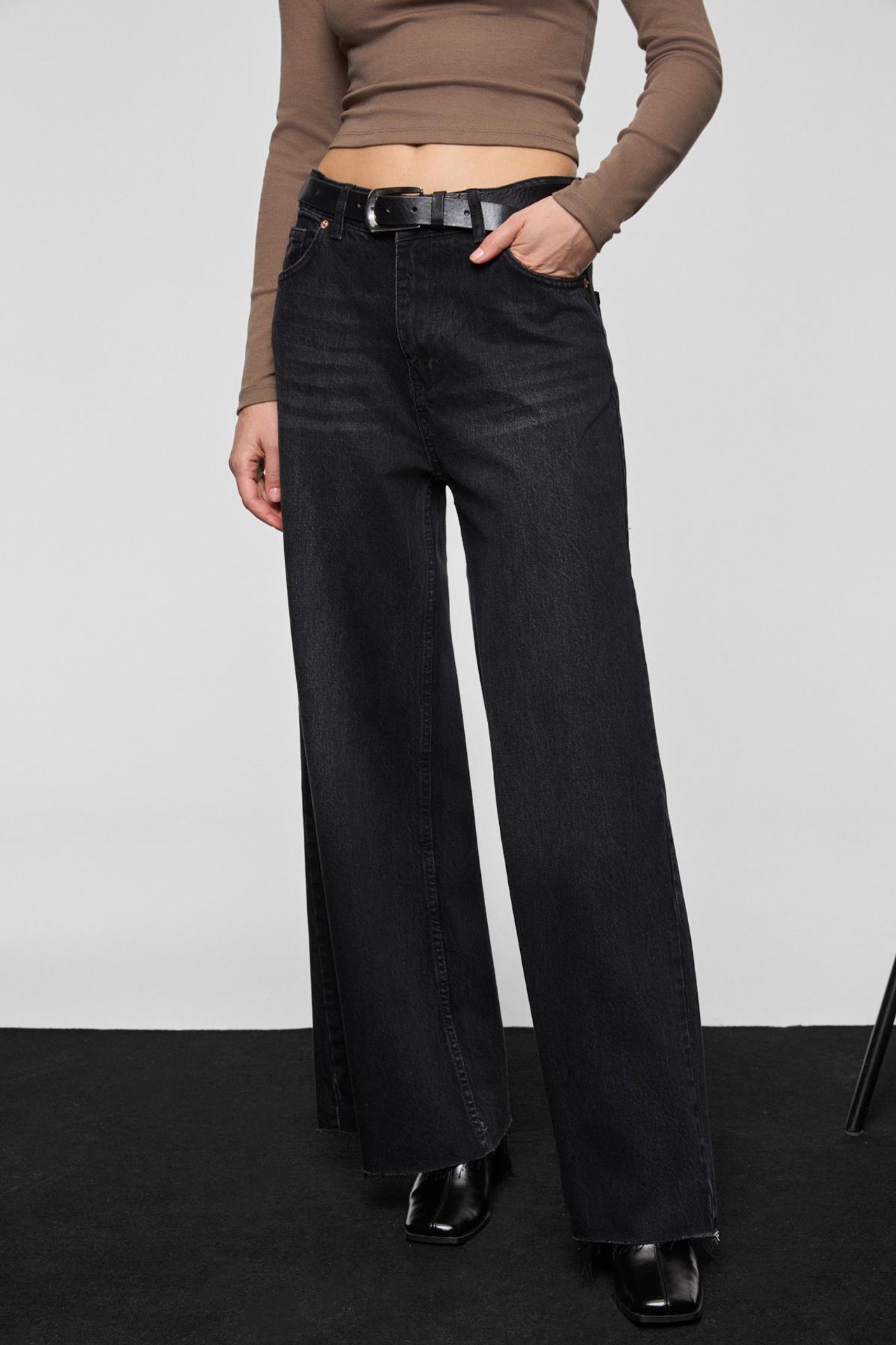 GRIMELANGE High Waist Wide Leg Jeans 4