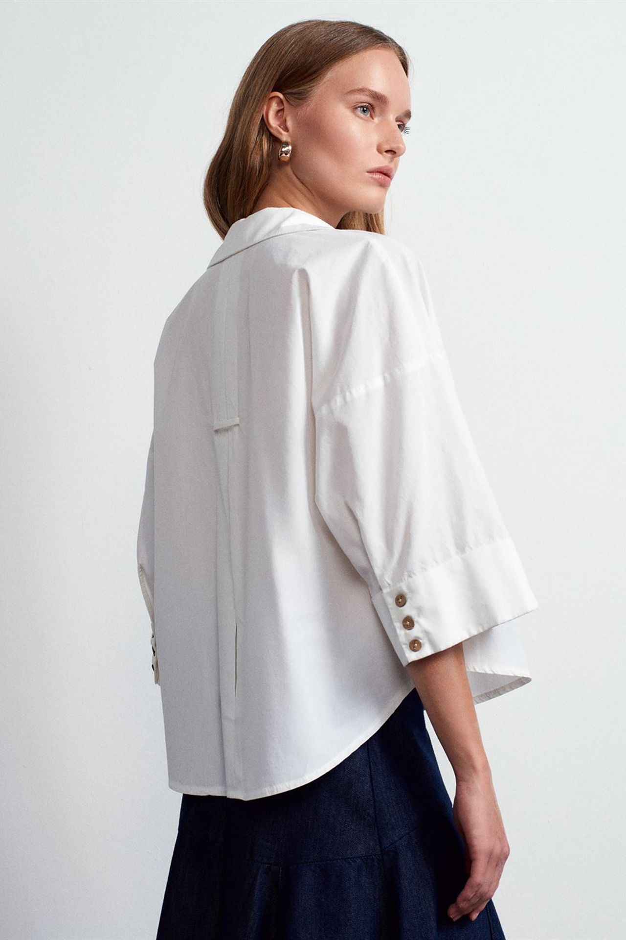 DILVIN Loose-Fit Cotton Poplin Shirt 2