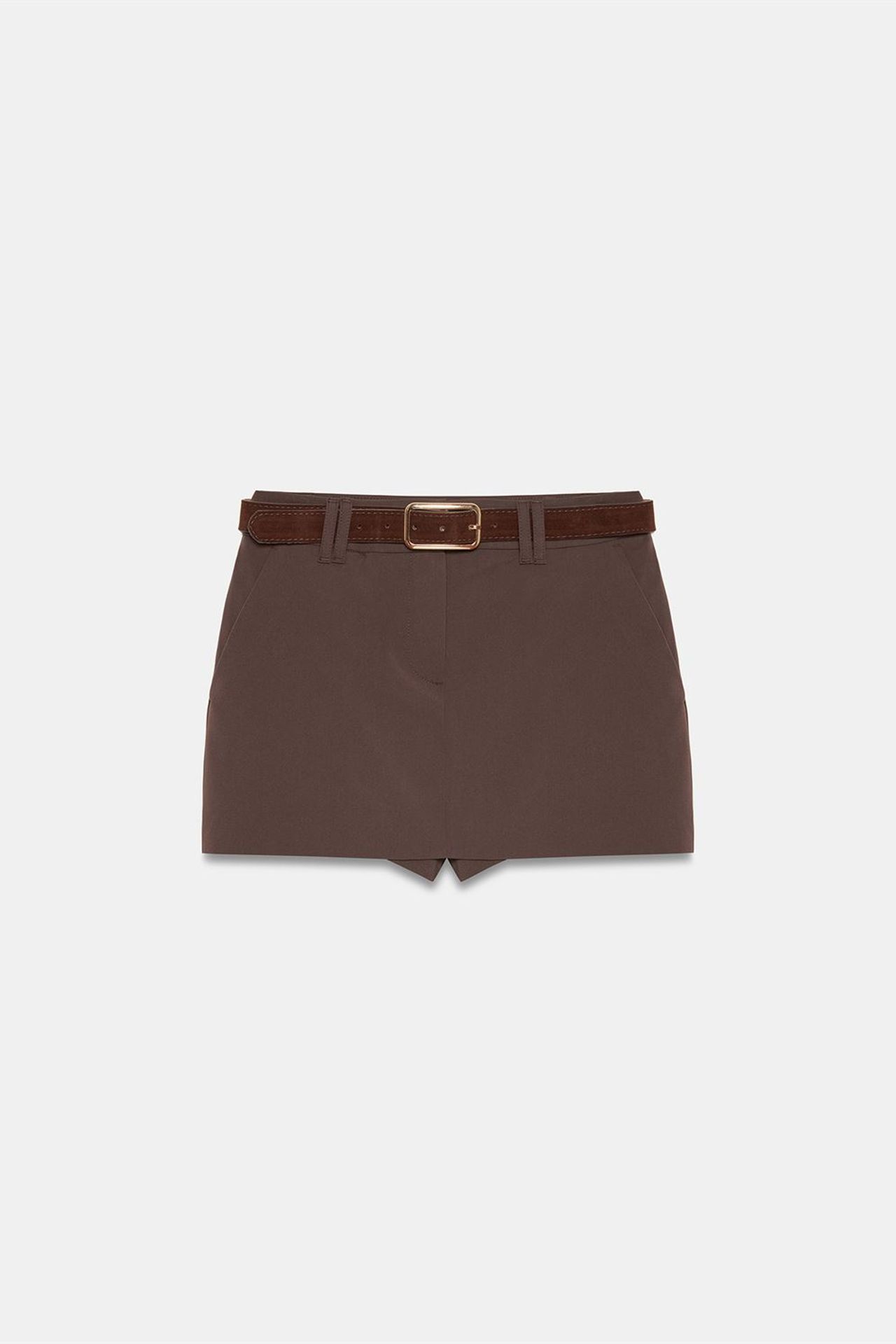 DILVIN High-Waist A-Line Mini Skirt With Belt 5
