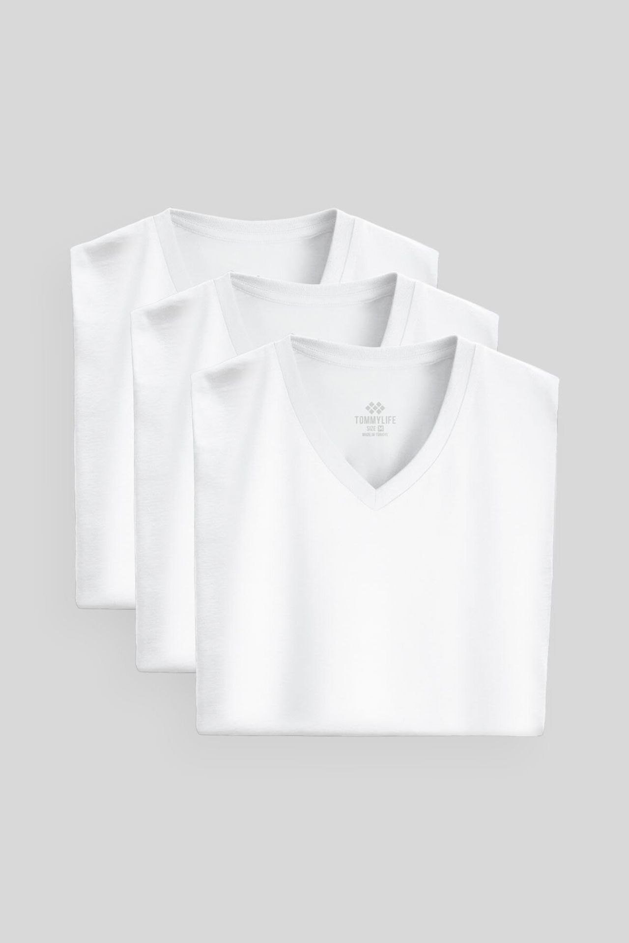 TOMMY Men's Cotton Elastane V-Neck T-Shirt 2
